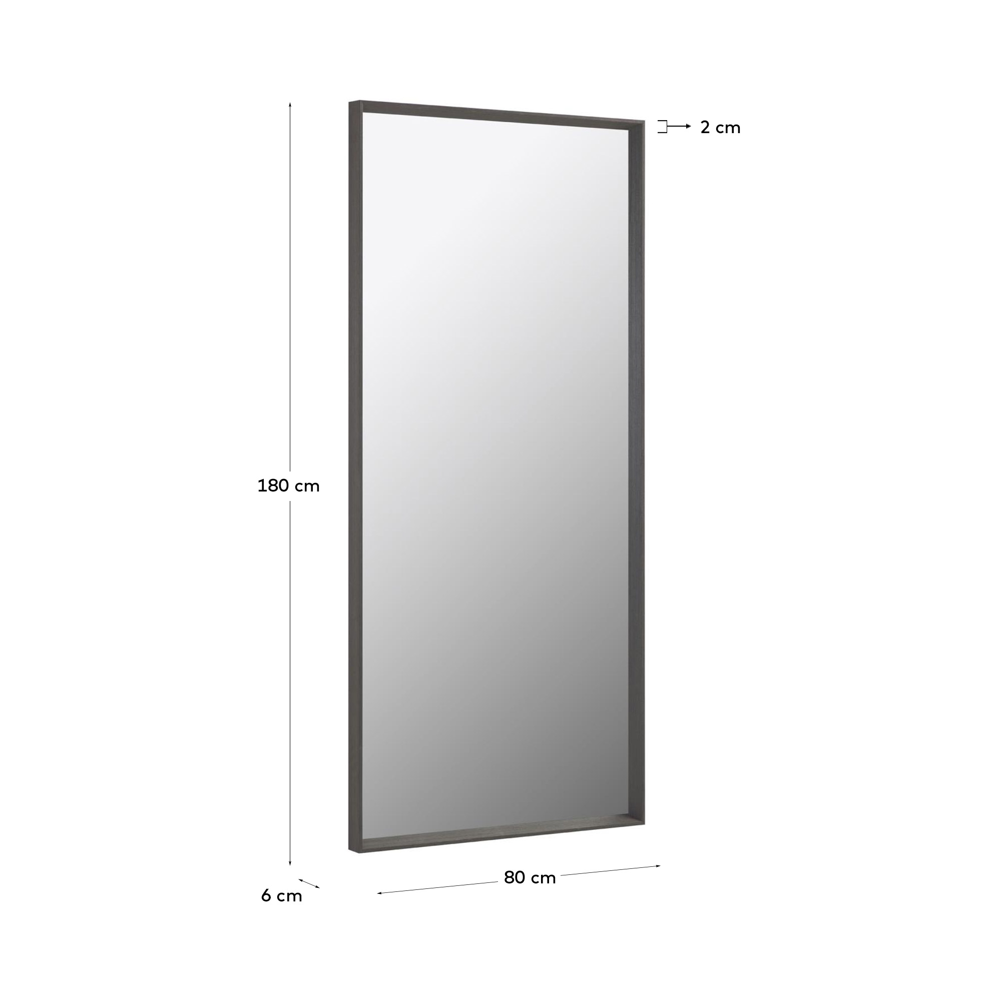 Зеркало Yvaine темная отделка 80 x 180 cm La Forma (ex Julia Grup)