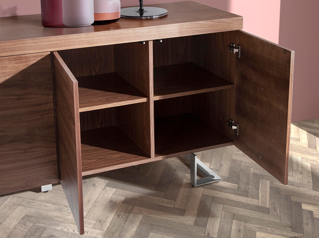Сервант MK2103SB /3221 из орехового дерева и хромированной стали Angel Cerda