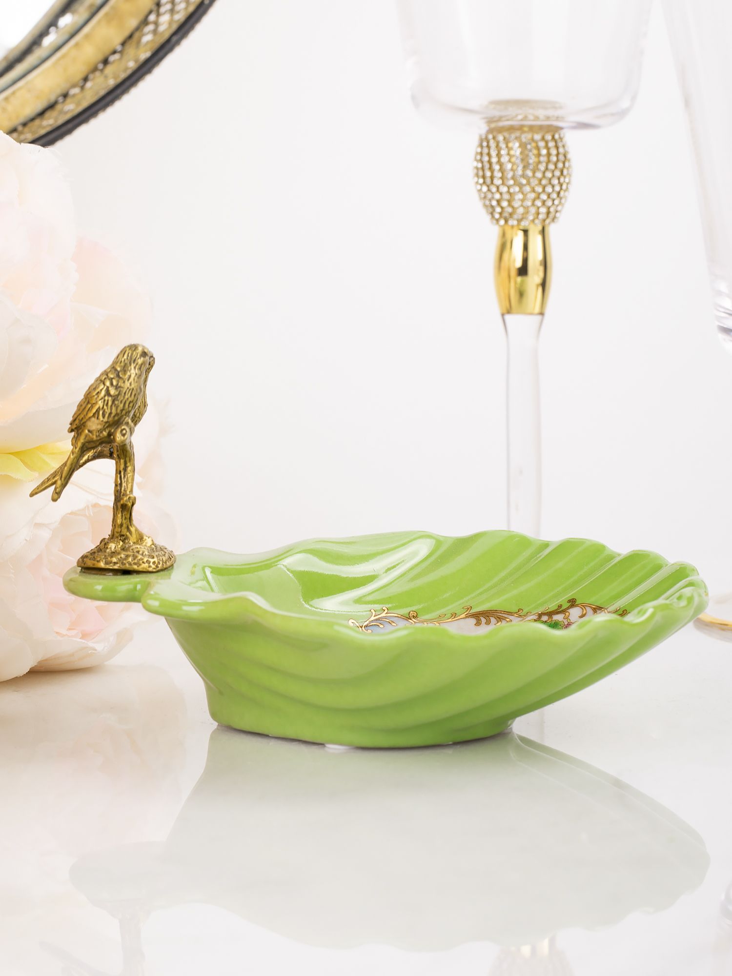 Блюдо с птичками Glasar 31G2423/C562C/HLG0752