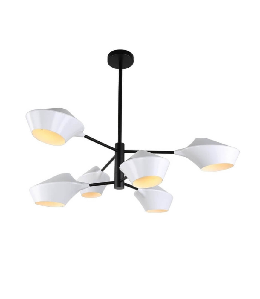 Потолочная люстра Lumina Deco LDP 6037-6 WT+BK