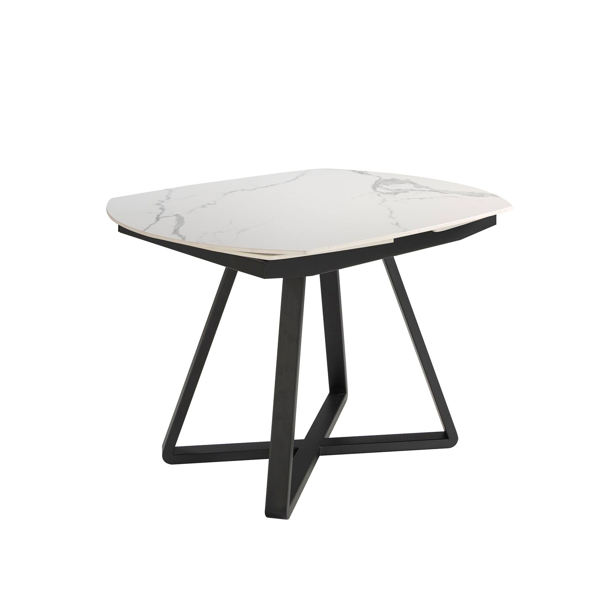 Обеденный стол D2055BB /1096 из керамики и черной стали Angel Cerda