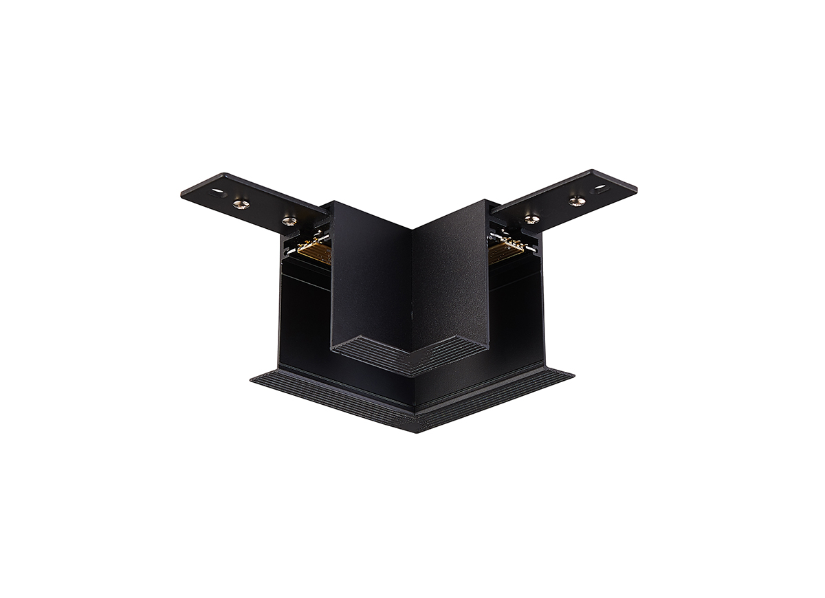Угол-соединитель длястраиваемого магнитного шинопровода Donolux L corner DLM01/Black