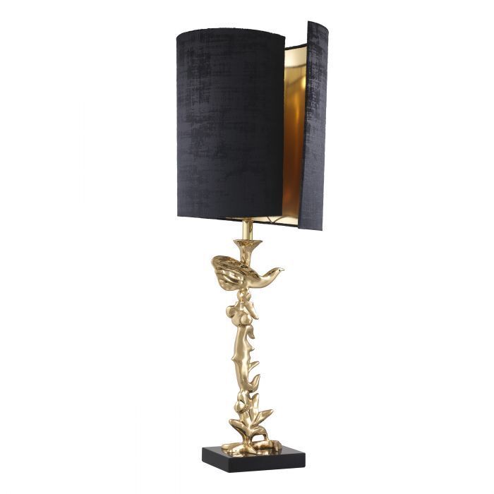Настольная лампа Eichholtz Aras polished brass incl shade 114242