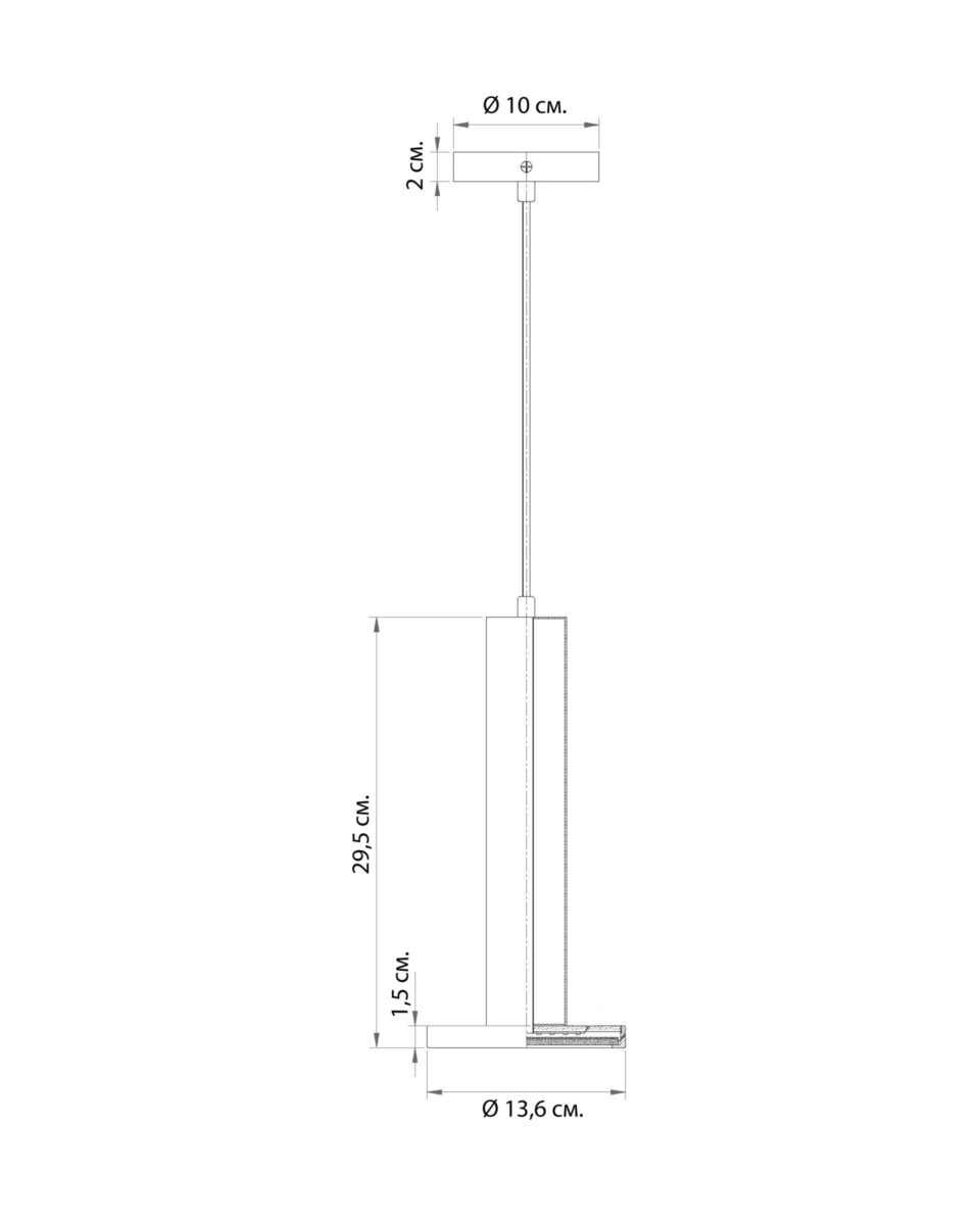 Черный подвесной светильник Пайп Louvre Home LHLPN250224XNP