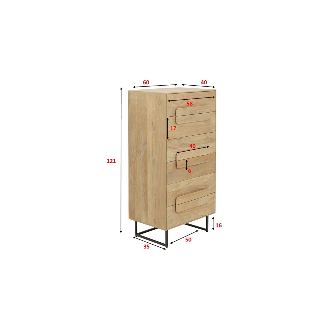 Комод Mulino 60x121cm KARE 70097