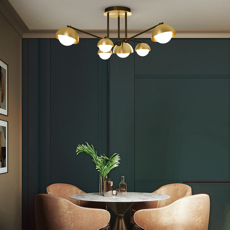 Потолочная люстра FABIANA L8 Brass Black by ImperiumLoft