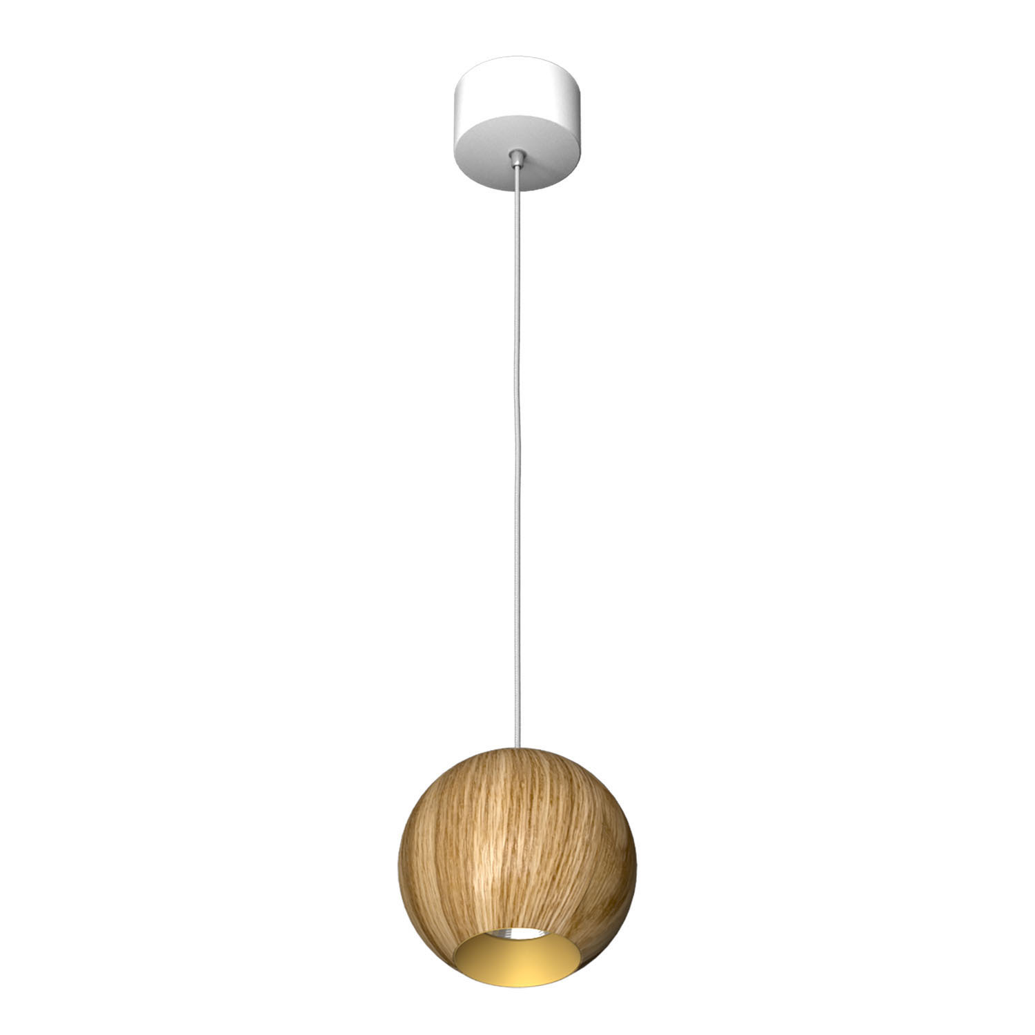 Подвесной (накладной) светодиодный светильник Ledron SPACE R130 Wooden White-Gold