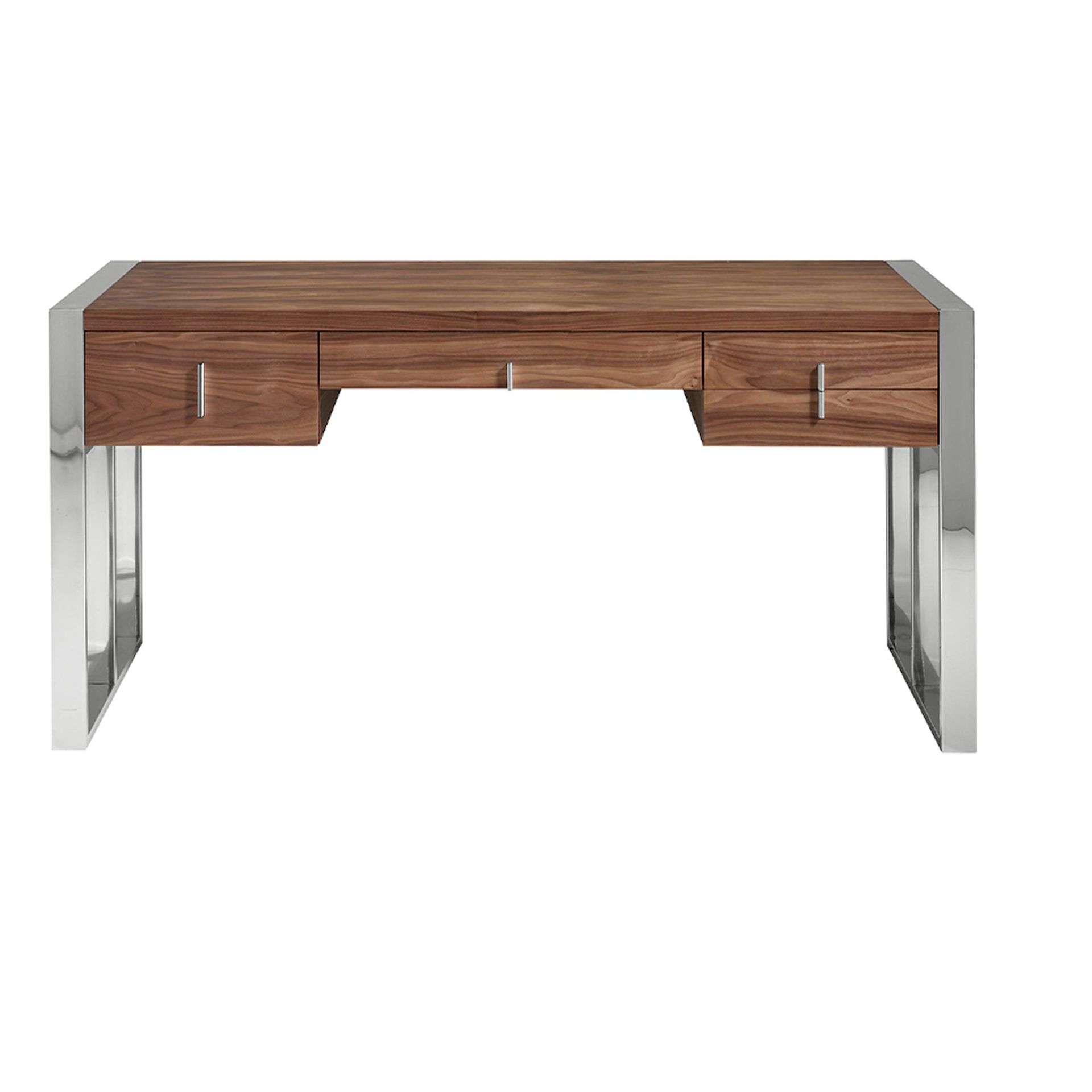 Письменный стол MQ2003 /3135 орех и хромированная сталь Angel Cerda