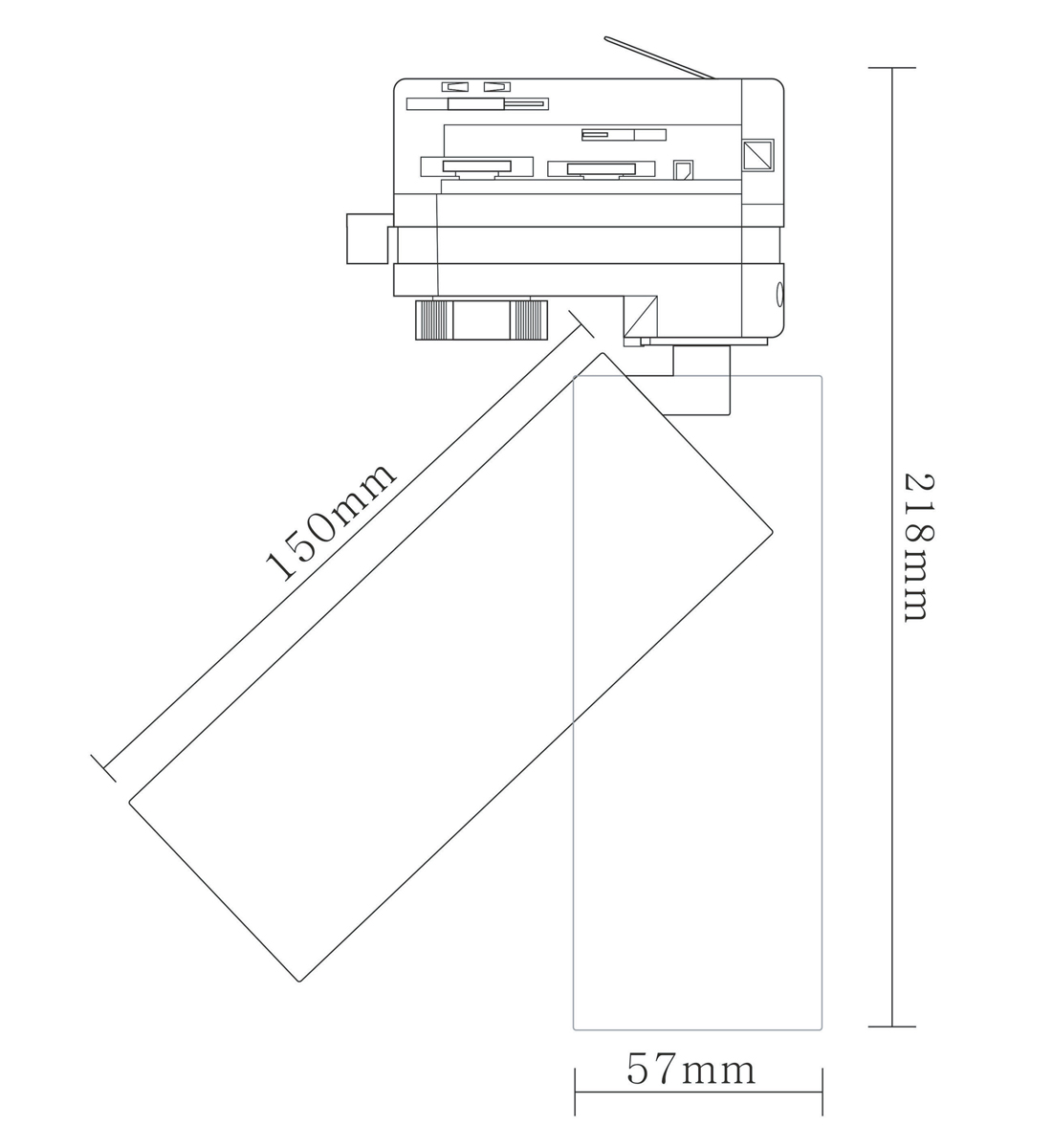 Светодиодный светильник для трехфазной шины Donolux DL18895R20N1B TRACK