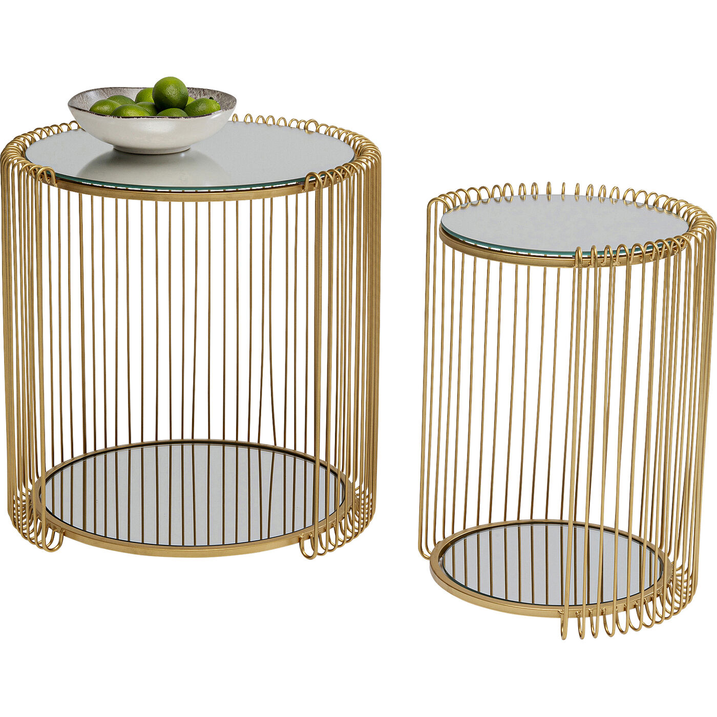Стол приставной Wire Double Brass (2 шт.) KARE 87673