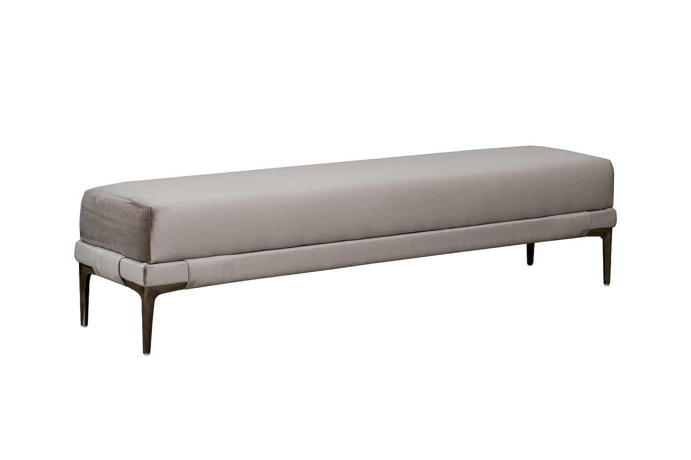 Банкетка на металлически опора бежевая Garda Decor PRIMA-Б160-Velvet BEG