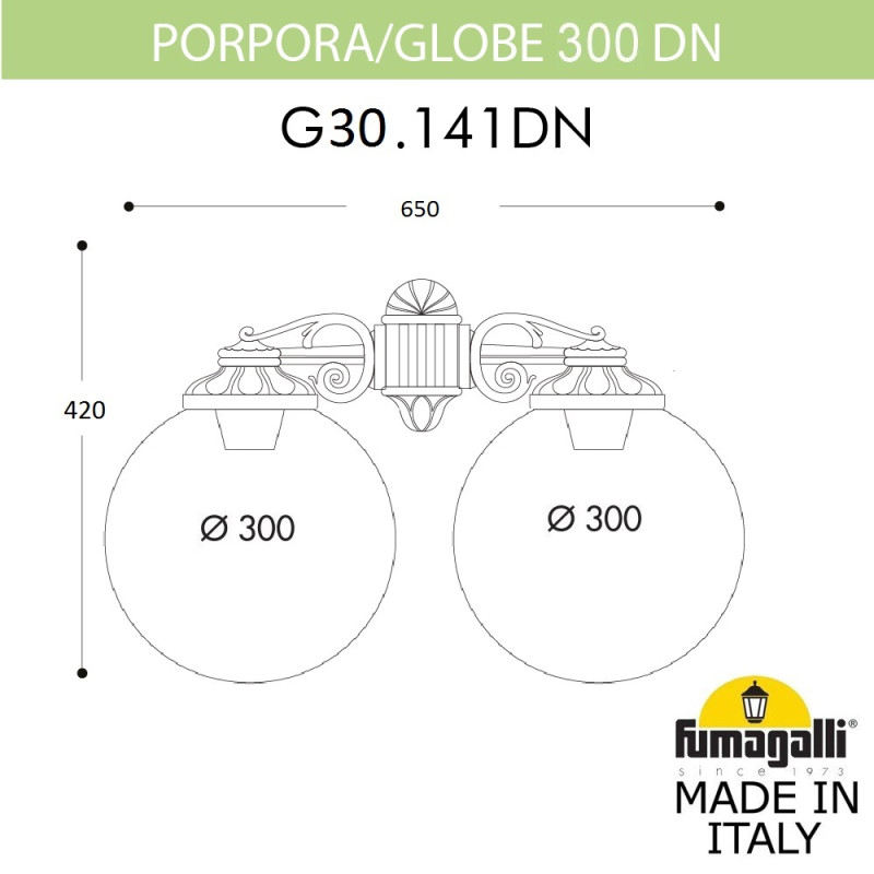 Светильник настенный Fumagalli G30.141.000.WZF1RDN