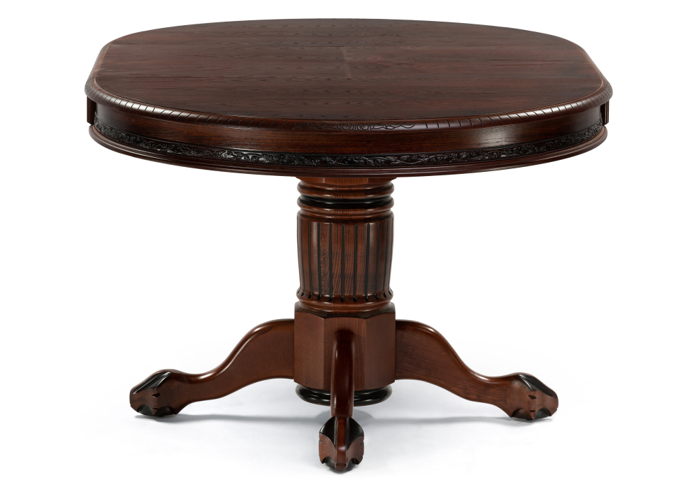 Стол деревянный Woodville Альфред 110(160)х110х80 орех / коричневая патина 450826