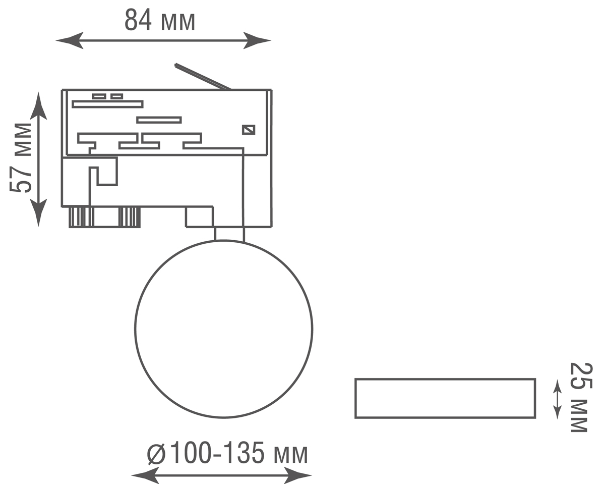 Светодиодный светильник для трехфазной шины Donolux DL18791R24N1B Track