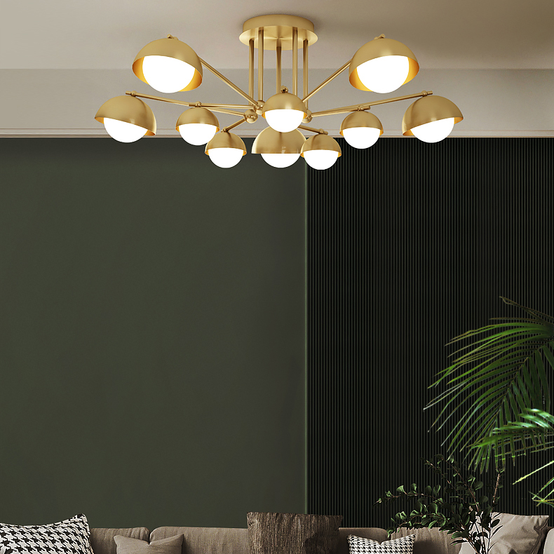 Потолочная люстра FABIANA L10 Brass Black by ImperiumLoft