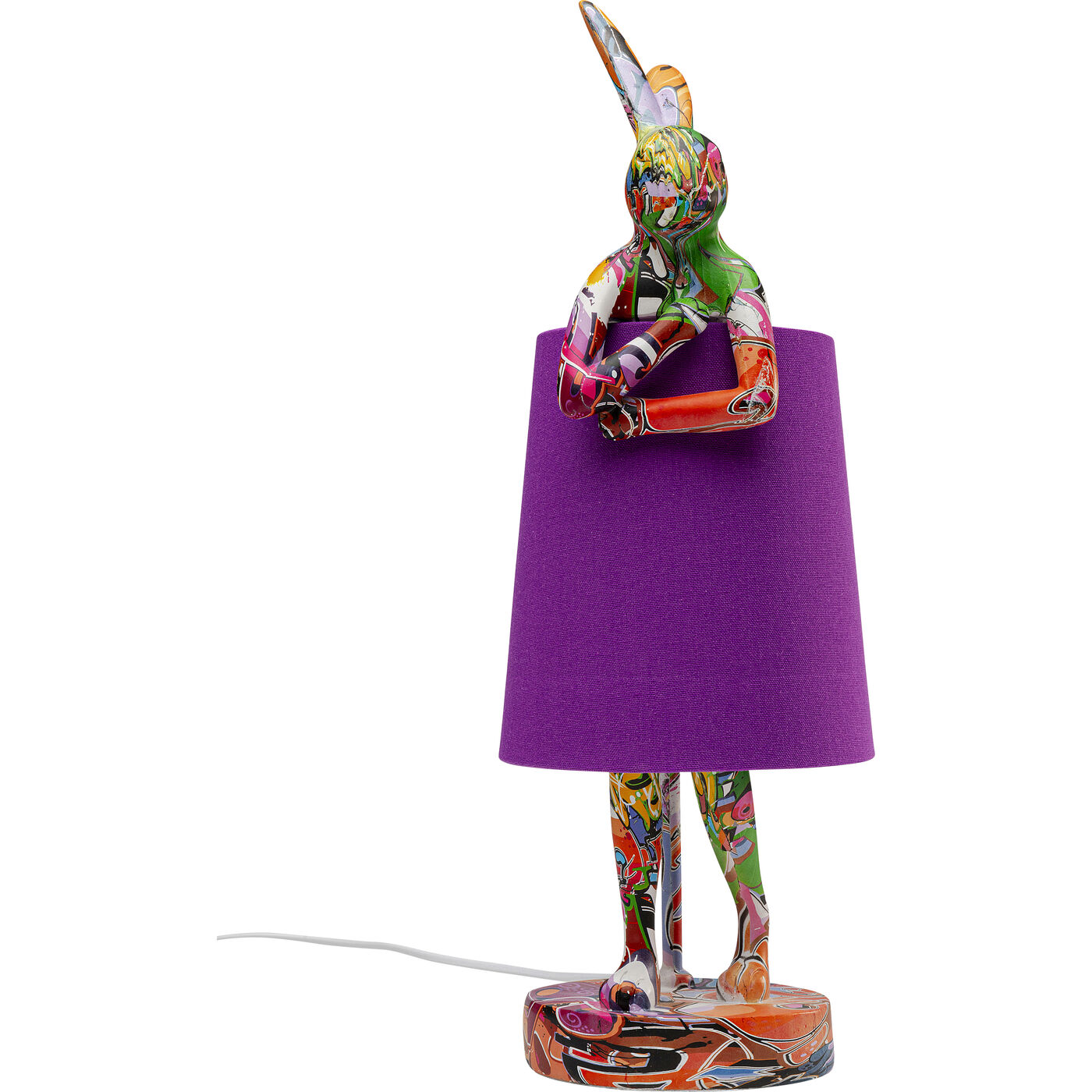 Светильник настольный Animal Rabbit Graffiti/Purple 50cm KARE 56662