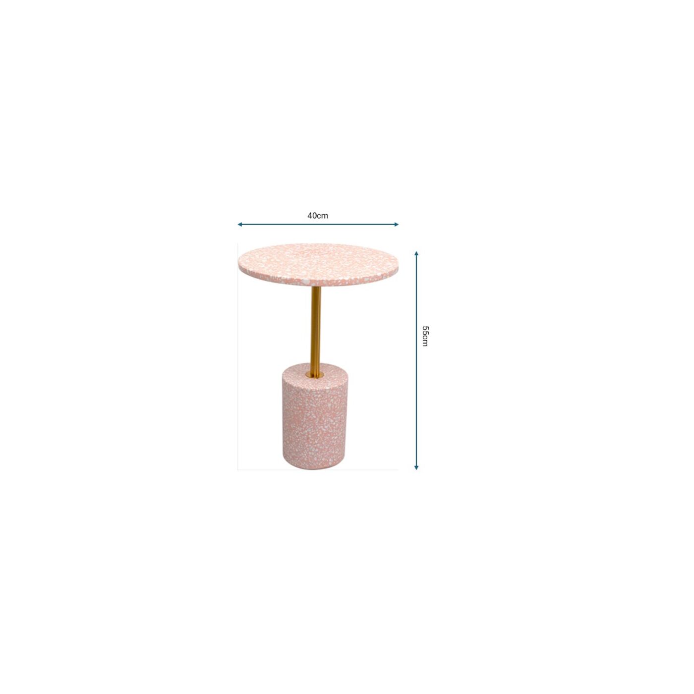 Приставной стол Amore Pink Ø40cm KARE 70263