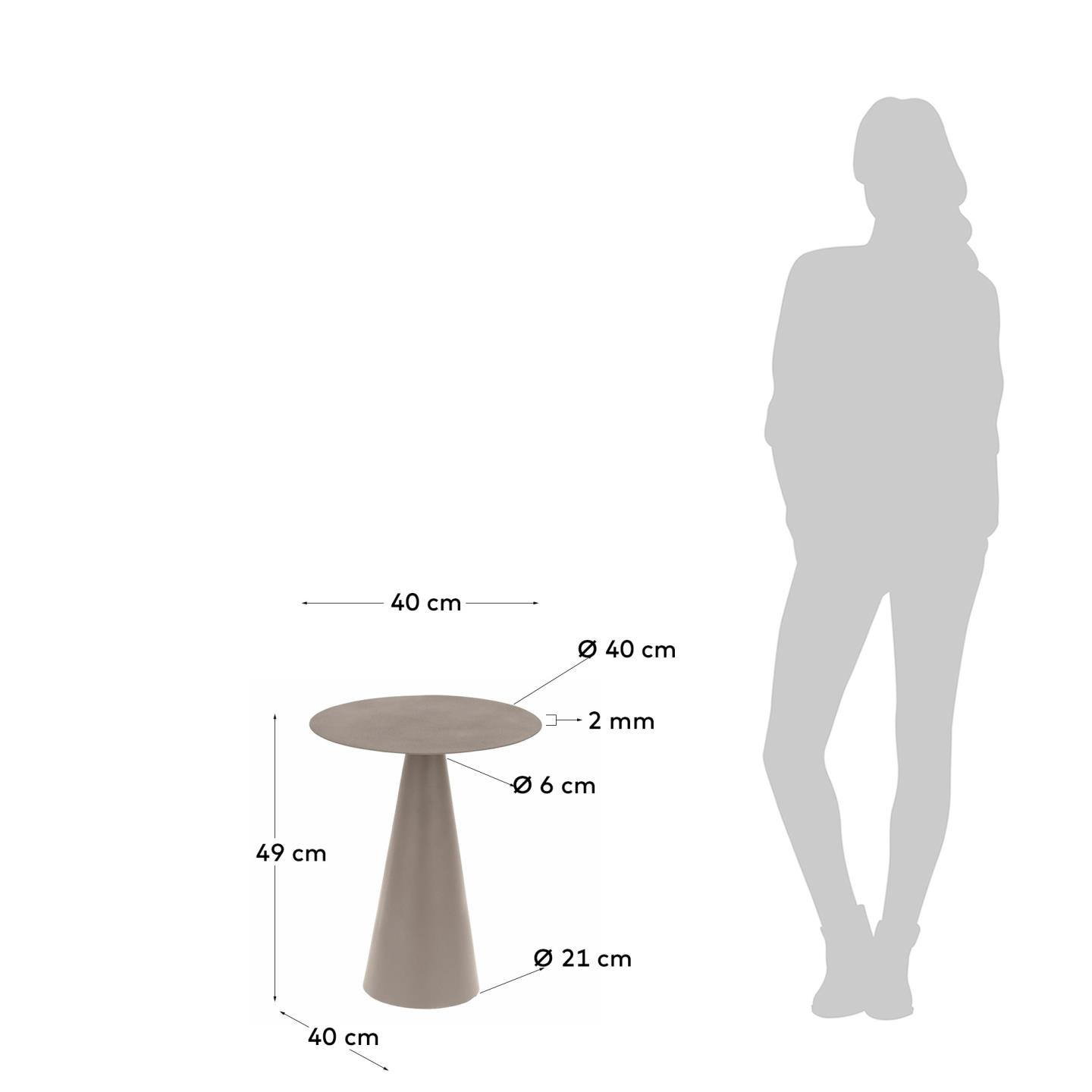 Приставной столик Shirel Ø 40 cm зеленый La Forma (ex Julia Grup)