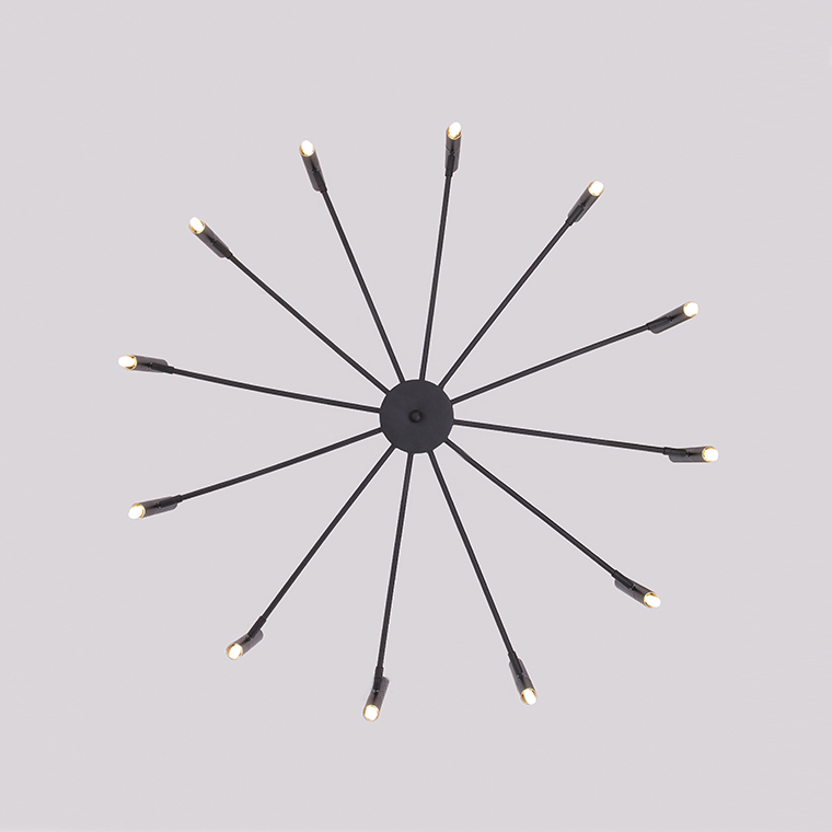 Люстра POP P40 Chandelier 12 lamps D100 Mod.A Black by ImperiumLoft