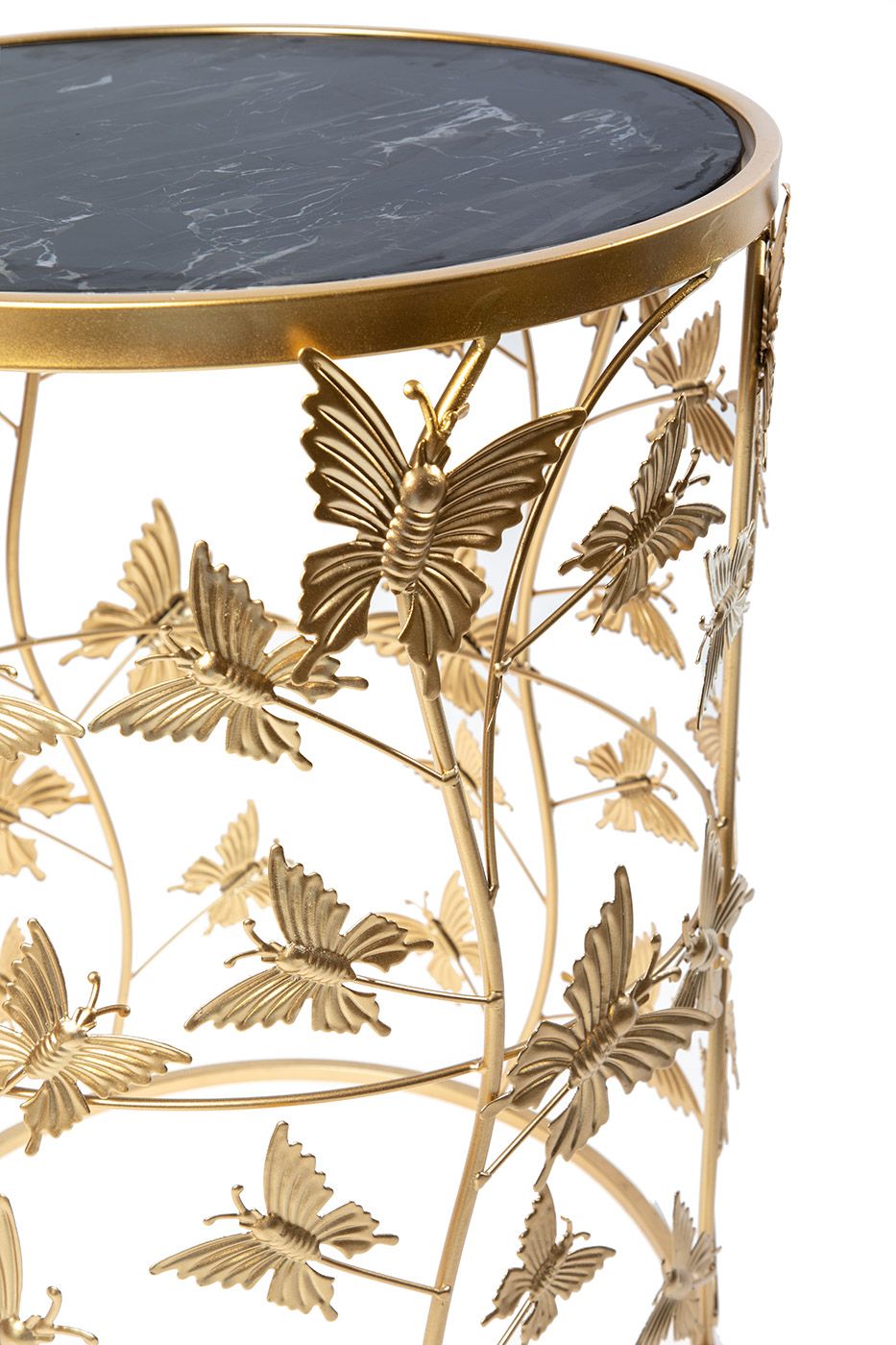 Столики интерьерные с черным мрамором, набор Glasar 54-116/115