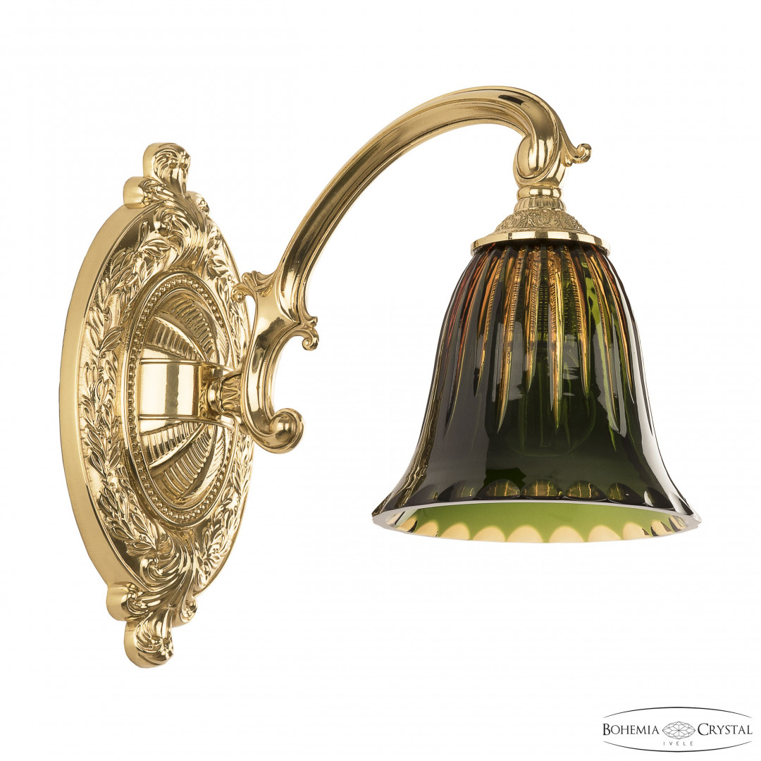 Бра бронзовые с хрусталём 7209B10/1/175 G P2 D Amber-Green/H-1K