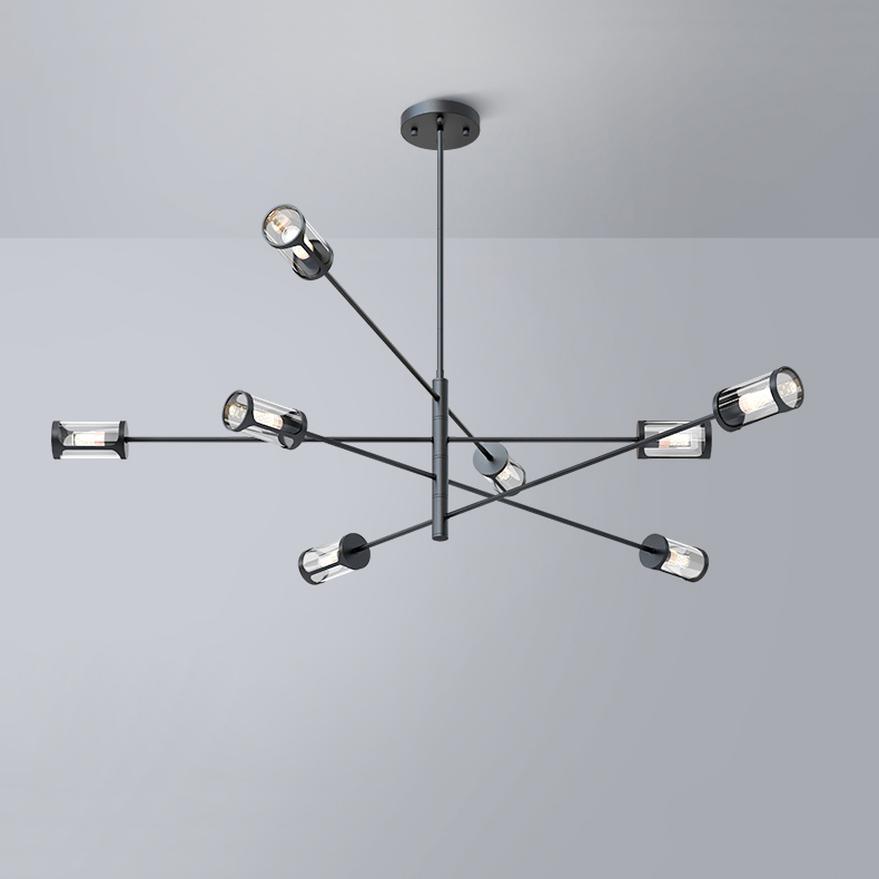 Дизайнерская люстра SKELBY H32 Black/Amber by ImperiumLoft