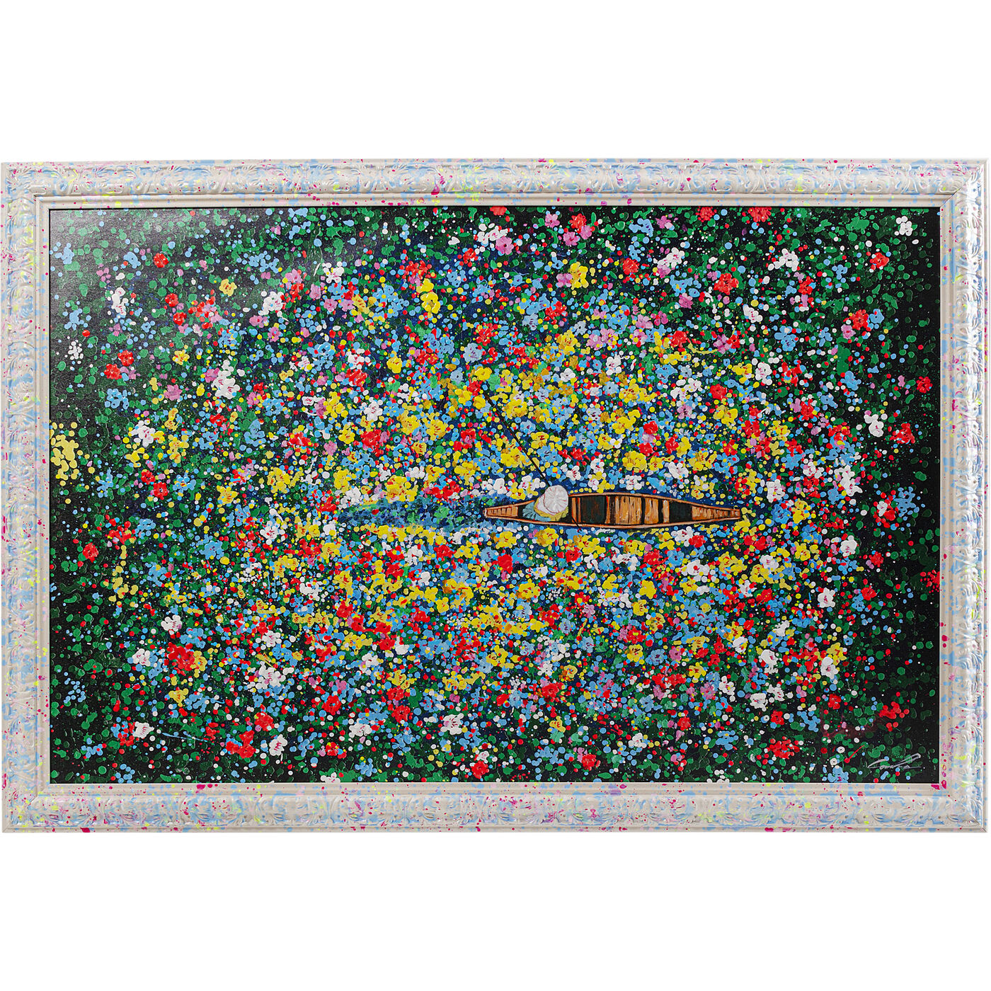 Картина в раме Floating Flower Market 150x100cm KARE 57726