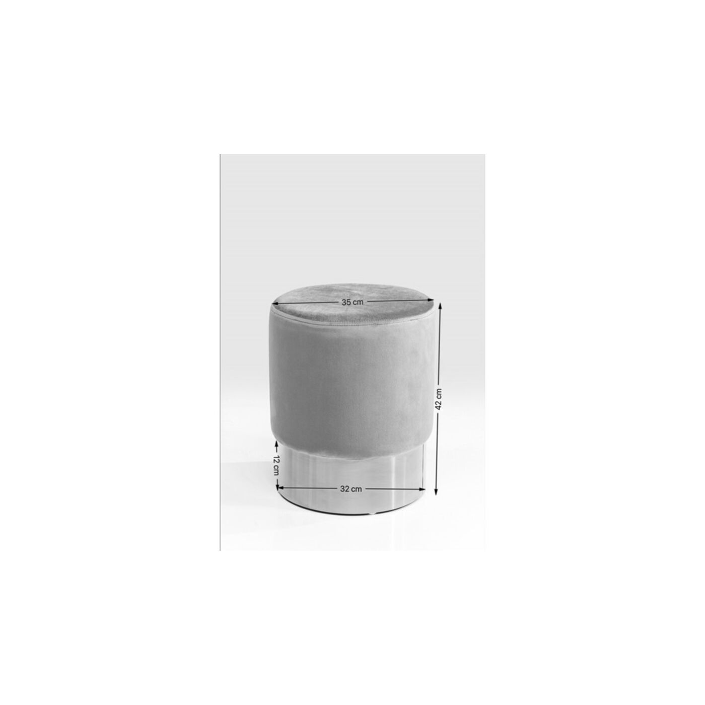 Пуф Cherry Jungle Brass Ø35 см KARE 83386