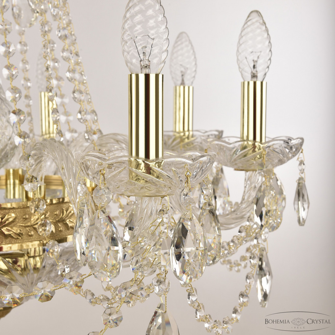 Люстра хрустальная 1451/8/160/250 G Bohemia Ivele Crystal