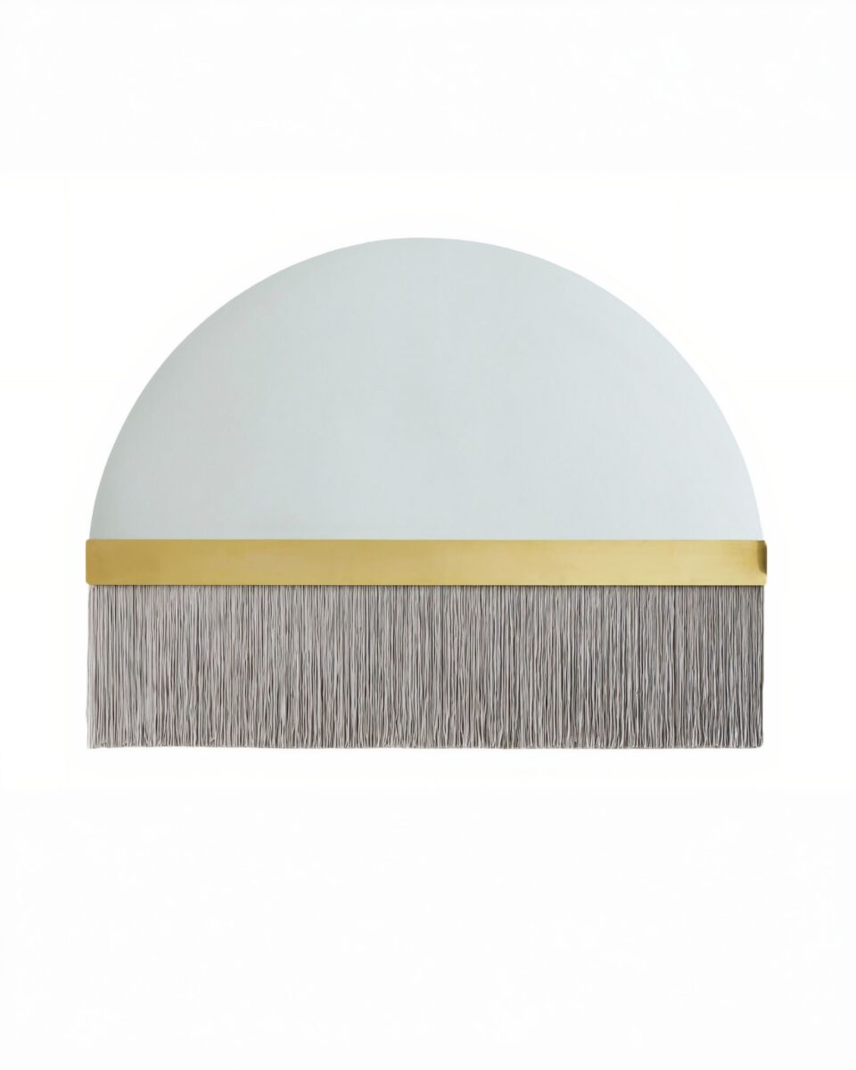 Декоративное зеркало Арья с серой бахрамой Louvre Home DWM160824PND