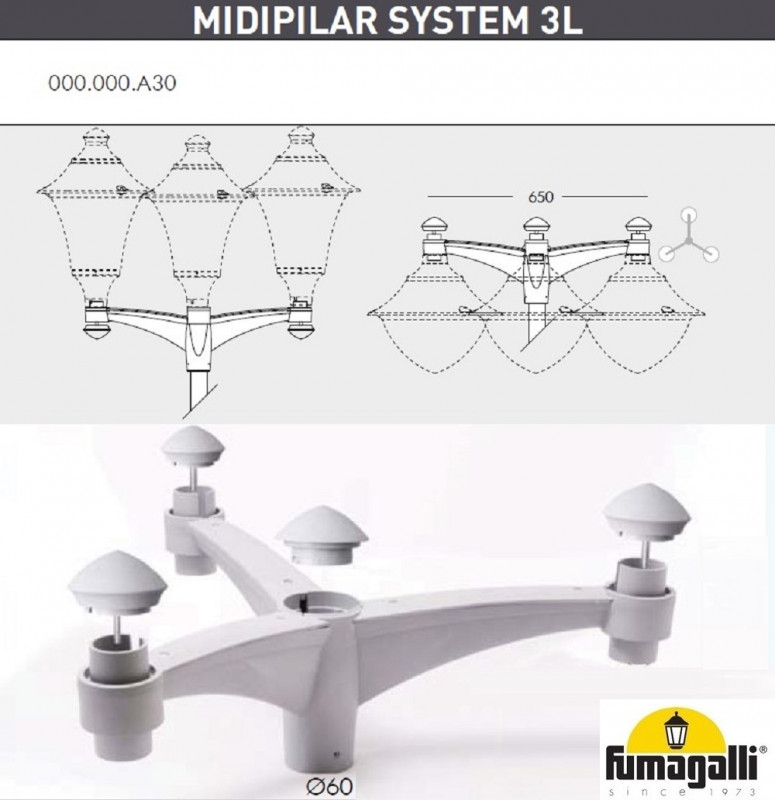 Садово-парковый светильник Fumagalli V50.372.A30.LXH27