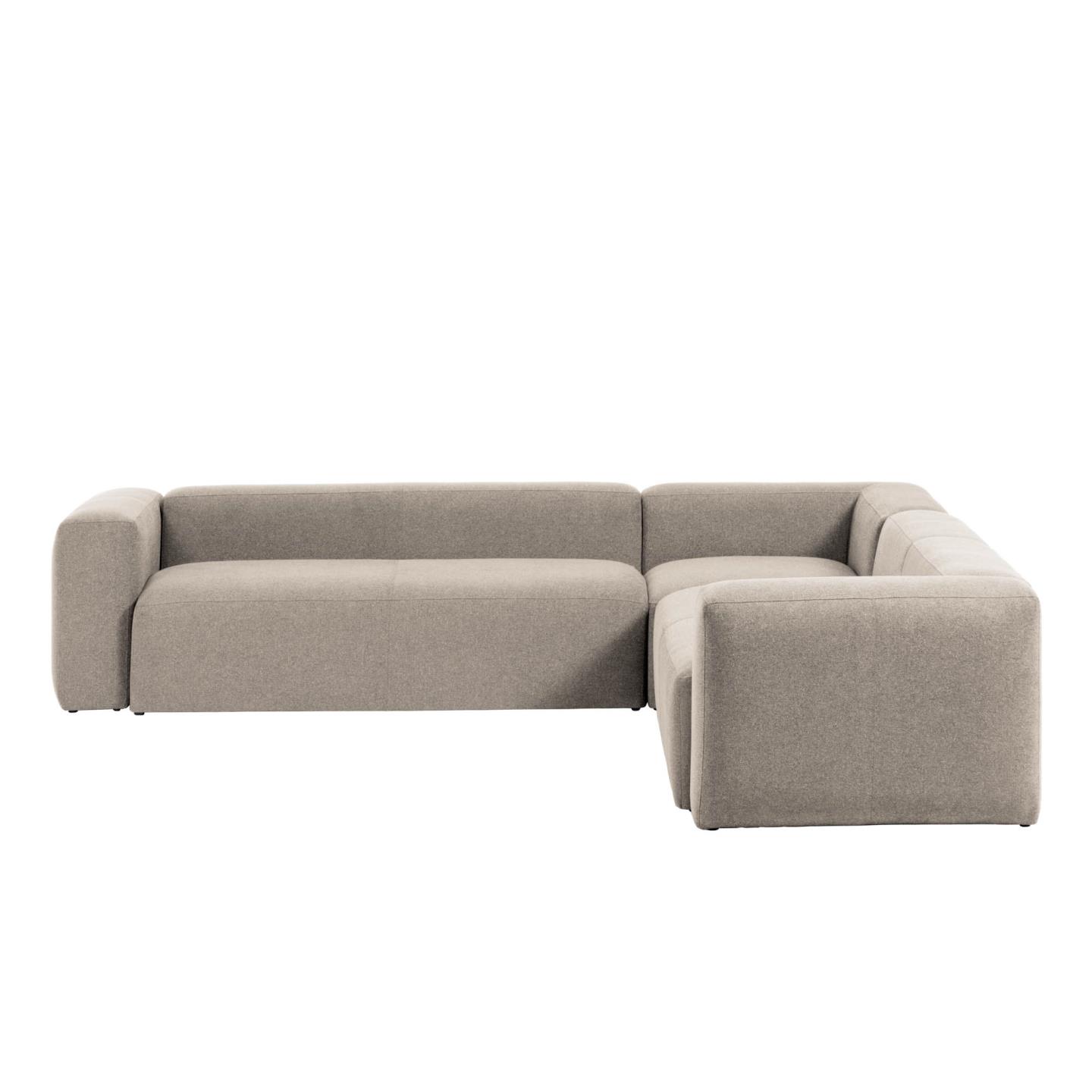 Диван угловой 6 местный Blok 320 x 320 cm бежевый La Forma (ex Julia Grup)