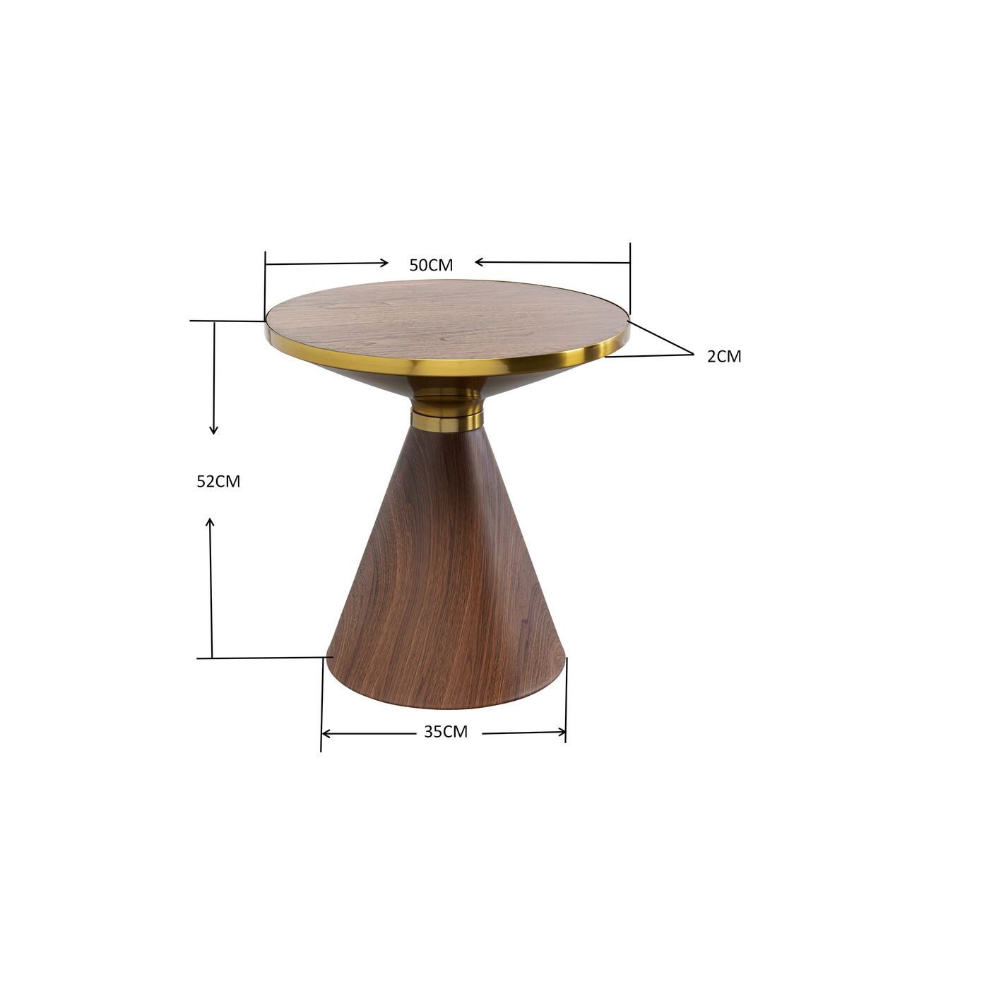 Стол кофейный Cono Marble Ø50 см KARE 87811