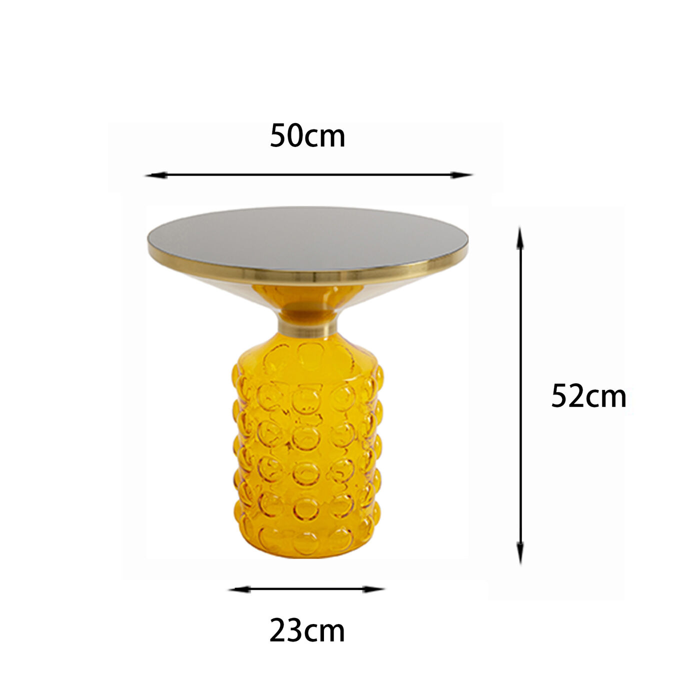 Стол приставной Lola Yellow Ø50cm KARE 70643