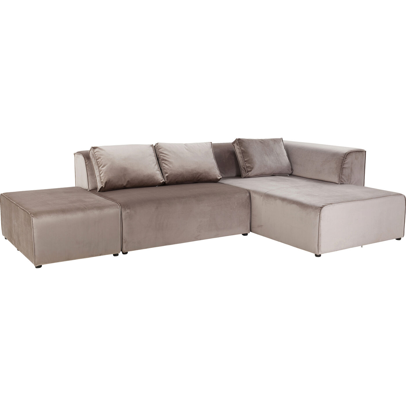 Диван угловой правосторонний Infinity Velvet Taupe Right KARE 83521