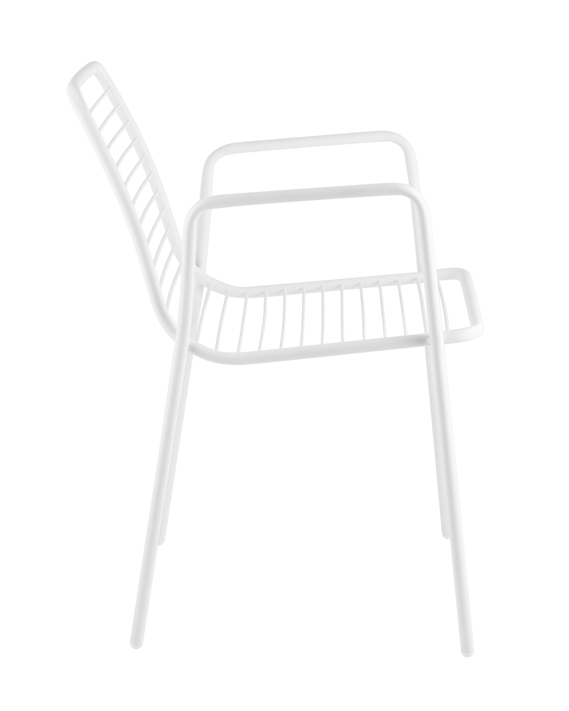 Стул с подлокотниками Дели металл белый Stool Group