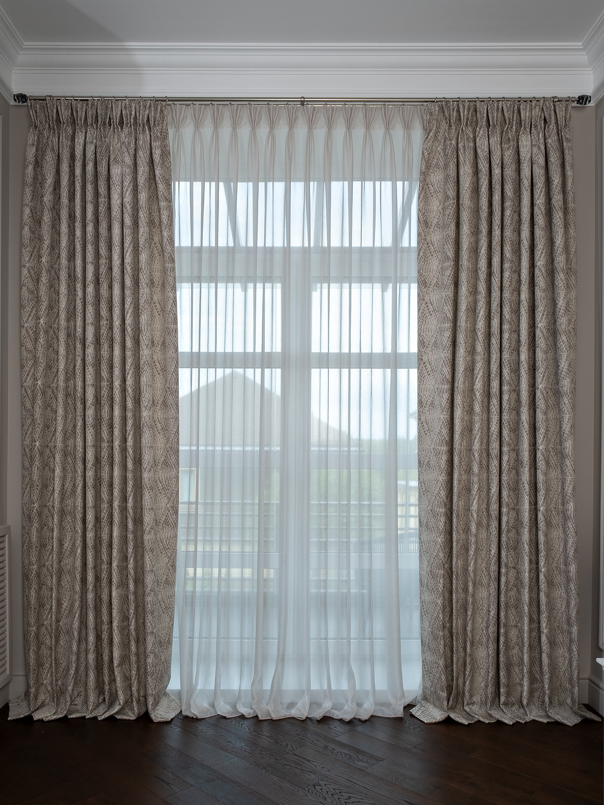 Портьера Serpente 300х260см золотая Garda Decor 121GD-12132