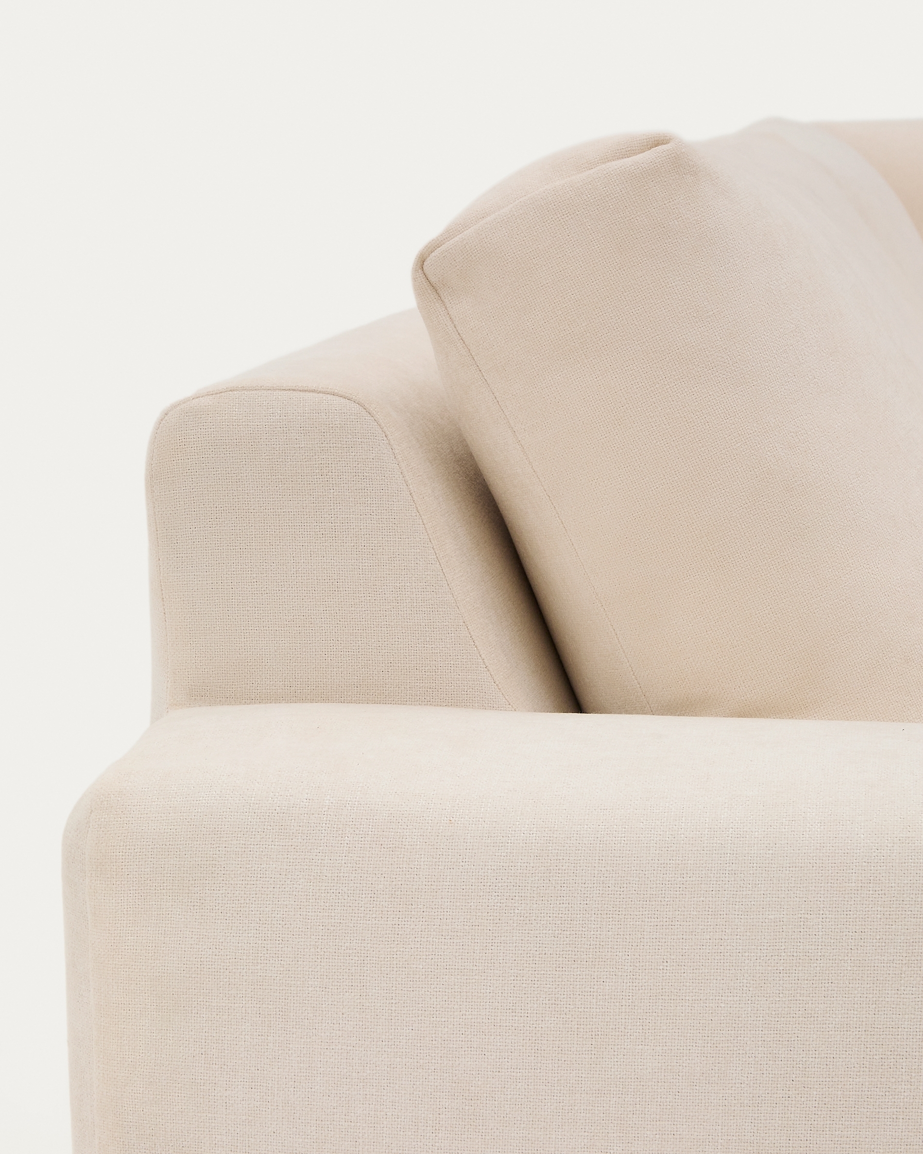 Alea 5-местный модульный угловой диван со съемным чехлом из шенилла цвета экрю 310 x 310 см La Forma (ex Julia Grup)