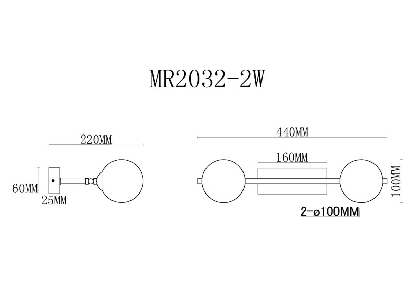 Бра MyFar MR2032-2W