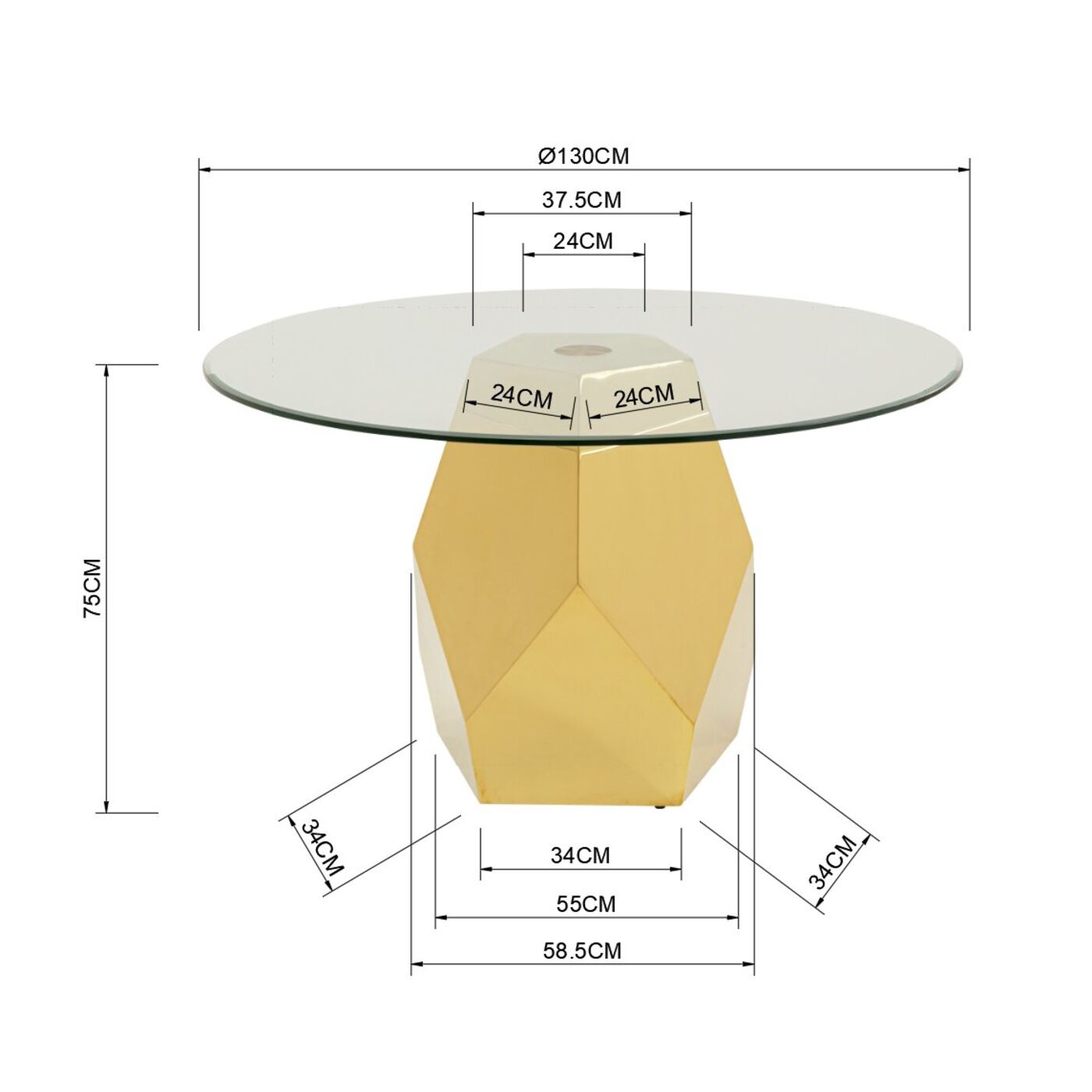 Стол Ricchezza Ø130cm KARE 70705
