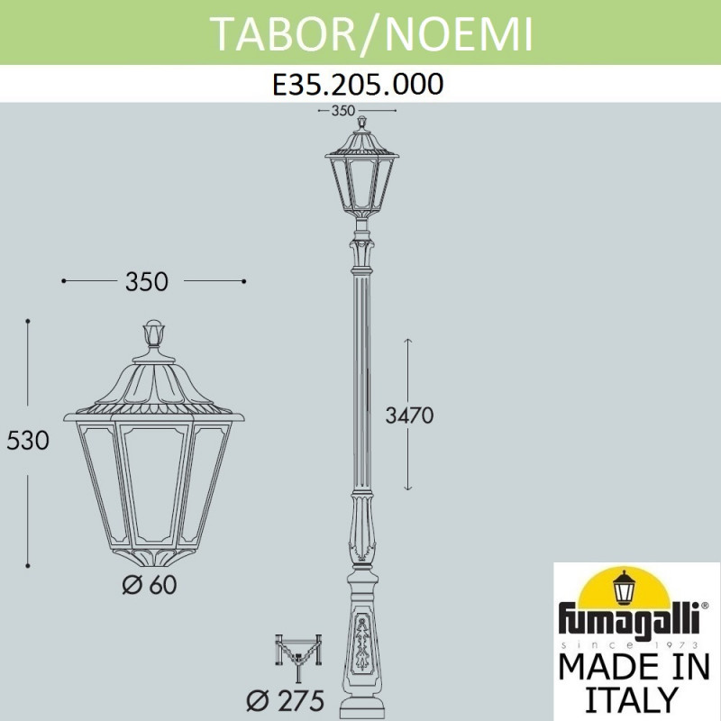 Садово-парковый светильник Fumagalli E35.205.000.WYH27