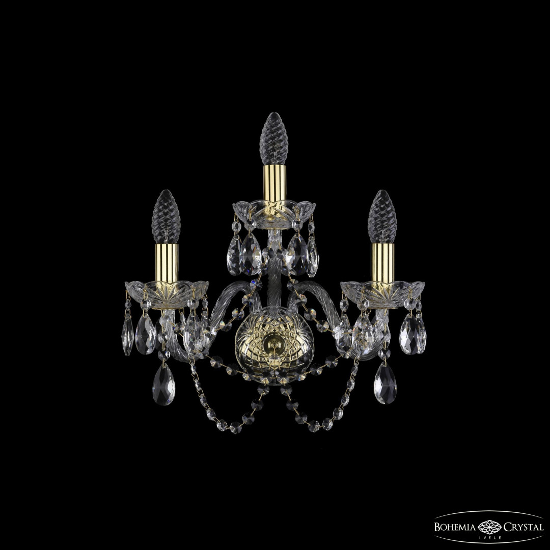 Бра хрустальные 1402B/2+1/160 G Bohemia Ivele Crystal