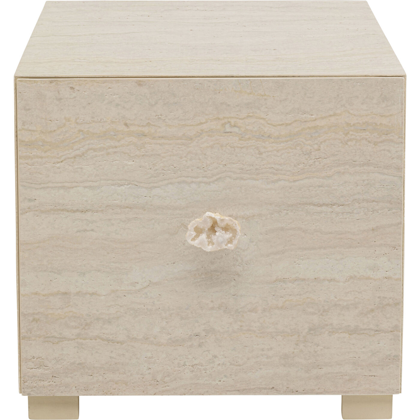 Стол приставной Travertino Drawer 45x45cm KARE 71052