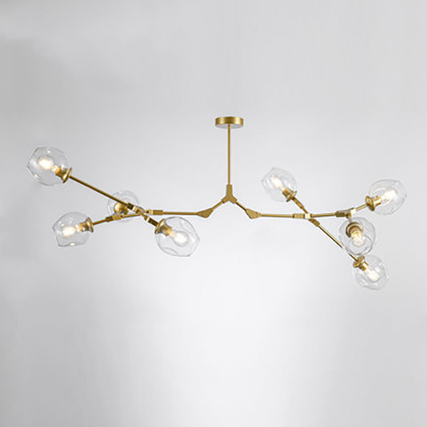 Люстра Адель Branching Bubble Chandelier L8 Brass Transparent by ImperiumLoft