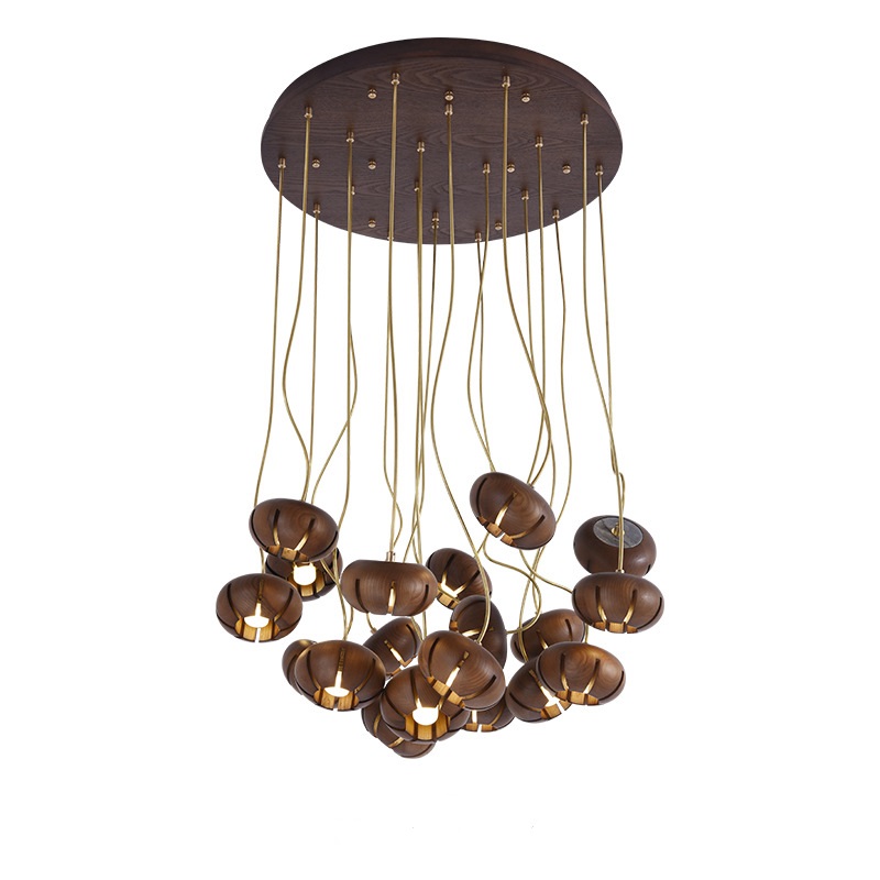 Дизайнерская люстра CAPSULES D60 Dark wood by ImperiumLoft