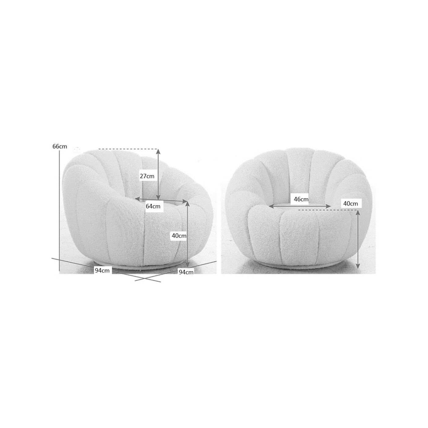 Кресло вращающееся Peppo Bloom White KARE 87772