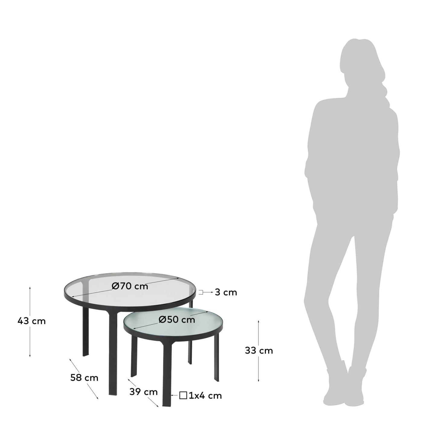 Набор столиков Oni Ø 70 cm / Ø 50 cm La Forma (ex Julia Grup)