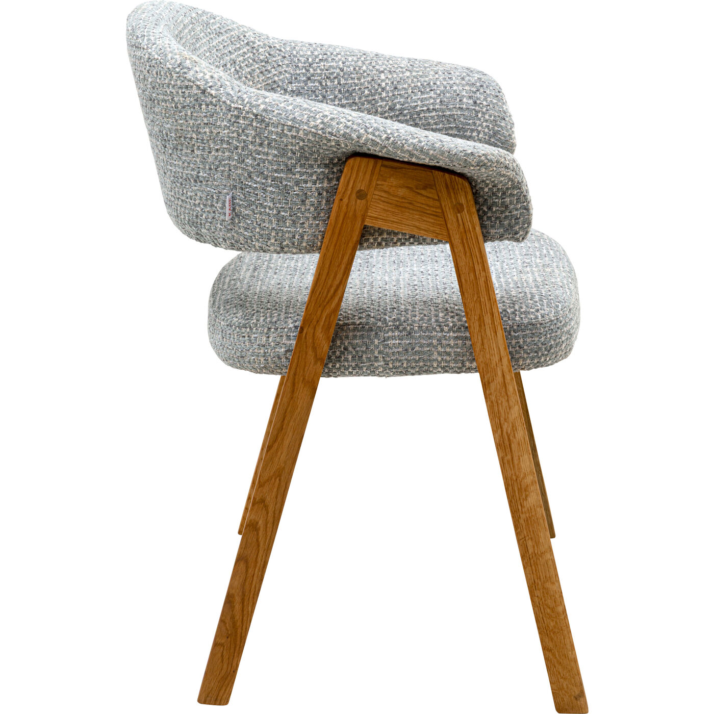 Стул с подлокотниками Jonte Boucle Blue KARE 71374