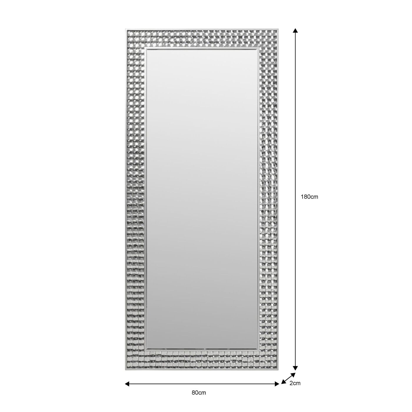Зеркало настенное Cialda Silver 80x180 см KARE 80104