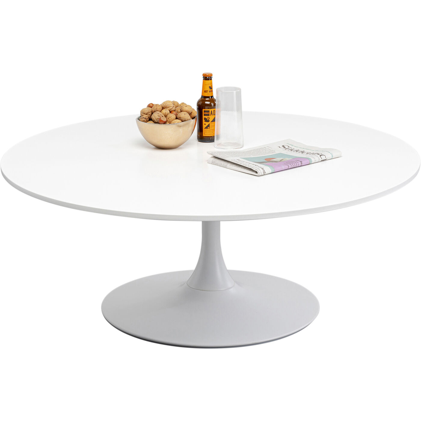 Стол кофейный Schickeria White Ø110 см KARE 87762